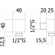 Шланговое подключение Paffoni Level ZACC238NO 1/2