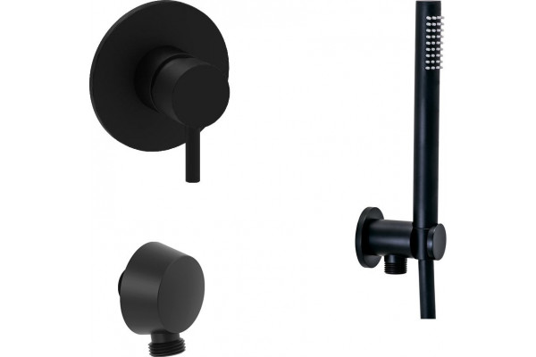 Душевой комплект Paffoni Light LIG011NO + ZDUP094NO + ZDUP094NO цвет черный, штанга 11.6 см