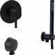 Душевой комплект Paffoni Light LIG011NO + ZDUP094NO + ZDUP094NO цвет черный, штанга 11.6 см