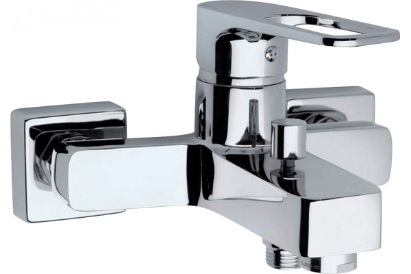 Смеситель Paini Flat KKCR1112SLMKM для ванны с душем, однорычажный, хром
