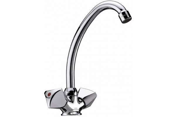 Смеситель Paini Classica BKCR570AEFFKM для кухонной мойки двухвентильный, хром
