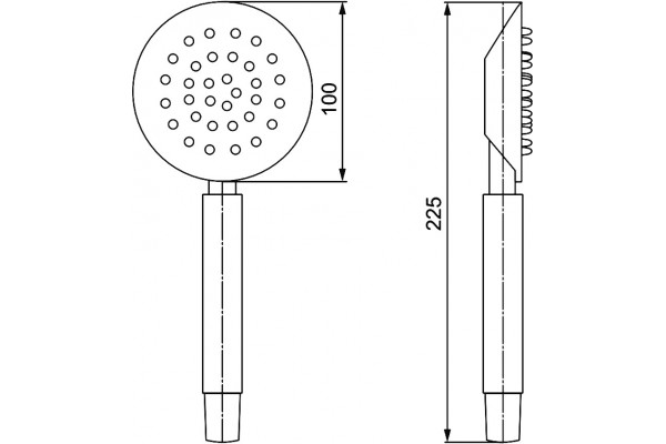 Душевая лейка Paini Tivoli TICR155 хром, штанга 22.5 см