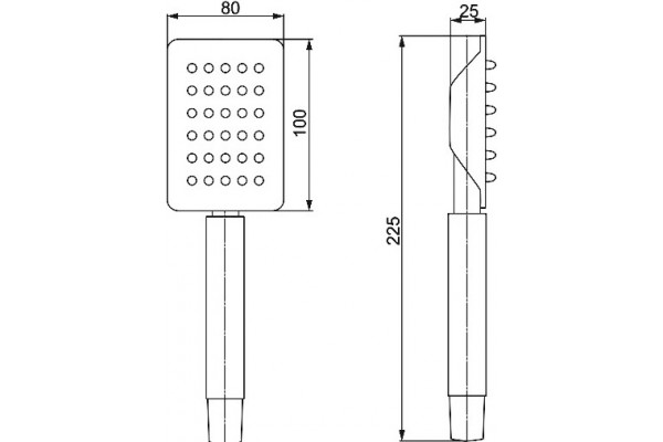 Душевая лейка Paini Aversa AVCR155 хром, штанга 22.5 см