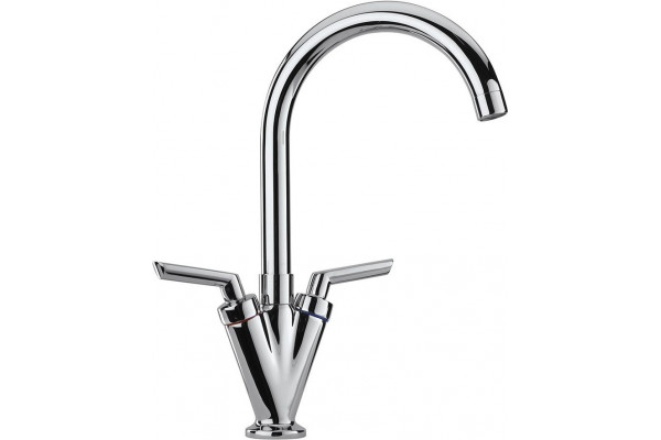 Смеситель Paini Neptune 64CR572NPKM для кухонной мойки двухвентильный, хром