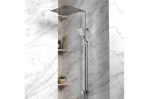 Душевая стойка Paini RS 50CR191ARQ2P3 хром, штанга 111.5 см, шланг пластиковый 150 см