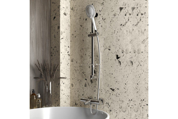 Душевой гарнитур Paini Novara 50CR124/P18 хром штанга 72 см, шланг пластиковый 150 см