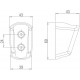 Настенный держатель Paini 53CR186 хром, штанга 6.9 см