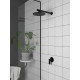 Верхний душ Paini 50PZ759TT25 цвет черный, штанга 5.95 см, 1 режим