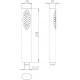 Душевая лейка Paini Ovo 86CR155 хром, штанга 20.8 см