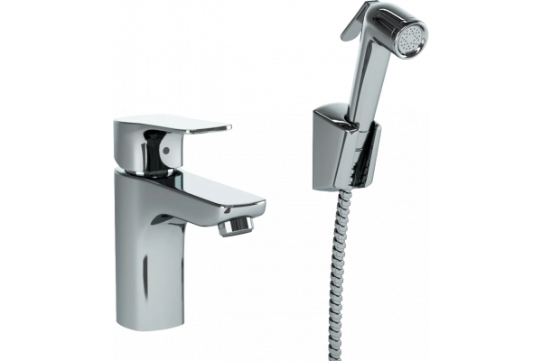Смеситель для раковины Paini Viva Style P4CR205/574 с гигиеническим душем, хром, однорычажный, длина излива 11.7 см