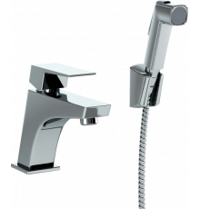 Смеситель для раковины Paini Torre 98CR205/574 с гигиеническим душем, хром, однорычажный, длина излива 14.8 см