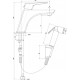 Смеситель для раковины Paini Torre 98CR205/574 с гигиеническим душем, хром, однорычажный, длина излива 14.8 см