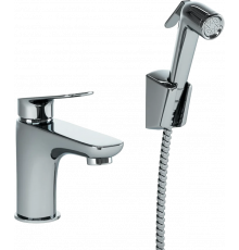 Смеситель для раковины Paini Laguna LACR205/574 с гигиеническим душем, хром, однорычажный, длина излива 11.8 см