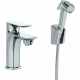 Смеситель для раковины Paini Garda 76CR205/574 с гигиеническим душем, однорычажный, хром