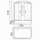 Душевой бокс Parly Classic CNE170 170х75х215 профиль хром, стекло тонированное, прямоугольный, поддон глубокий