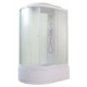 Душевая кабина Parly Bianco EB1221R 120х80х215 профиль белый, стекло матовое, правая, прямоугольная-асимметричная, поддон глубокий