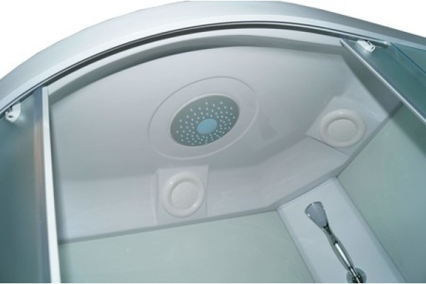 Душевая кабина Parly Bianco EB1221R 120х80х215 профиль белый, стекло матовое, правая, прямоугольная-асимметричная, поддон глубокий