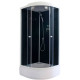 Душевая кабина Parly Classic CM101 100х100, с поддоном, монтаж без силикона, четверть круга, стекло тонированное