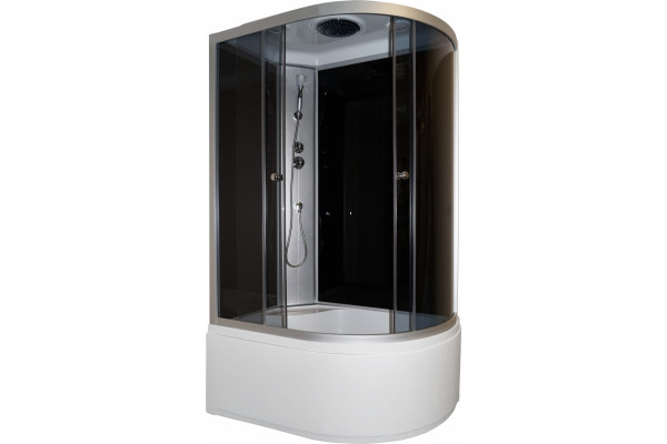 Душевая кабина Parly EC120L прямоугольная-асимметричная, поддон глубокий, стекло прозрачное