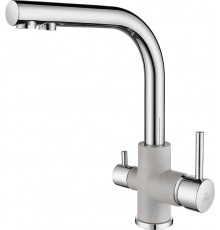 Смеситель Paulmark Es213011-GRCR для кухонной мойки однорычажный, высота излива 18.7 см