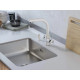 Смеситель Paulmark Essen Es213011-431TW для кухонной мойки, белый матовый, однорычажный, высота излива 27.4 см
