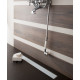 Душевой лоток Pestan Confluo Frameless Line 850 white glass белый, хром, в пол около стены