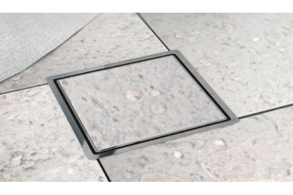 Душевой трап Pestan Confluo Standart Dry 1 Ceramik 10x10 хром, в пол около стены