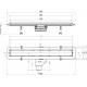 Душевой лоток Pestan Confluo Frameless Line 650 черный матовый в пол около стены, выпуск боковой