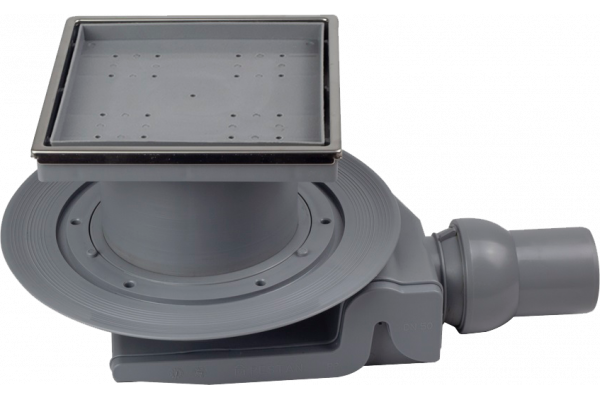 Душевой трап Pestan Confluo Standard Ceramic 4 13000088 хром в пол около стены, выпуск боковой