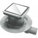 Душевой трап Pestan Confluo Standard White Glass 1 15x15 белый, хром, в пол около стены