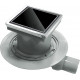 Душевой трап Pestan Confluo Standard Black Glass 1 15x15 хром, черный, в пол около стены
