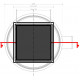 Душевой трап Pestan Confluo Standard Black Glass 1 15x15 хром, черный, в пол около стены