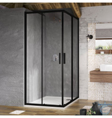 Душевой уголок Ravak Blix Slim BLSRV2-80 X1LM40300Z1 черный+ транспарент