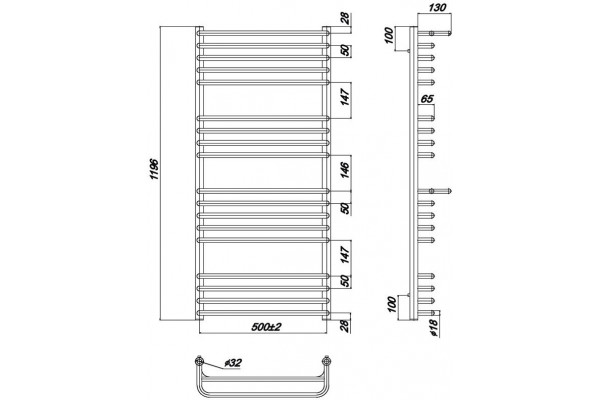 Полотенцесушитель водяной Ravak Optima 53х120 X04000083687