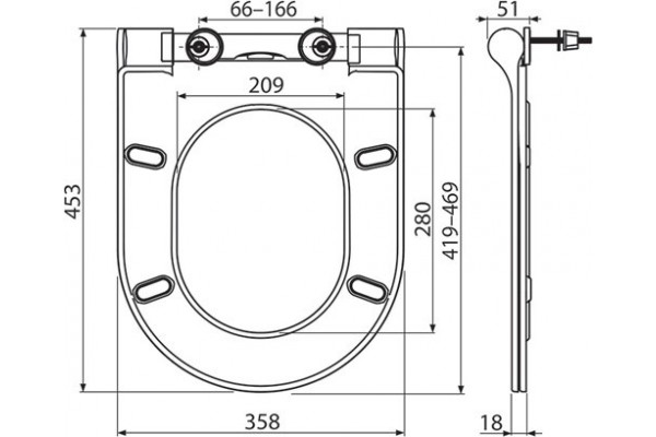 Крышка-сиденье Ravak Uni Chrome Slim (SoftClose) X01550
