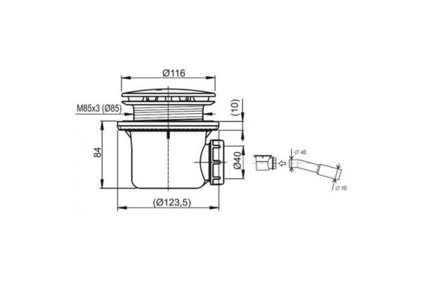 Сифон для поддона Ravak Professional 90 X01749 черный