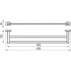 Полотенцедержатель Ravak Chrome 66см. CR 320.00 X07P193