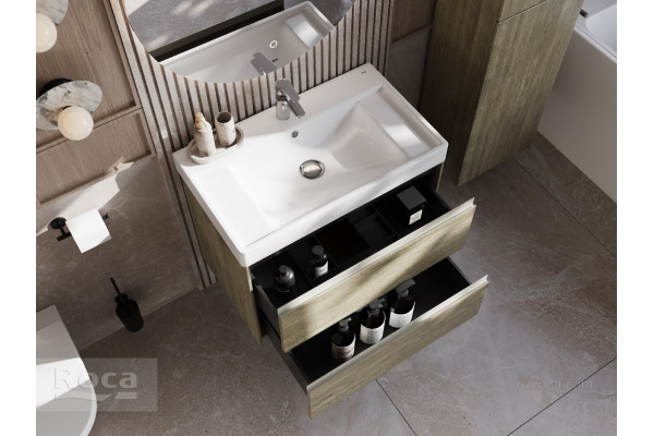 857630511 ONA модуль для раковины 800 мм, 785x450x565 мм, с 2 ящиками, темный вяз