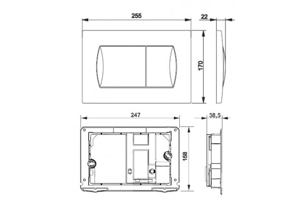 Клавиша для инсталляции Roca Active 62B хром глянец 8901160B1