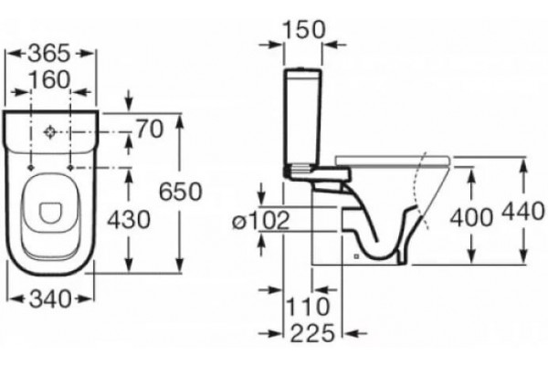 Сливной бачок для унитаза Roca GAP 34147000Y