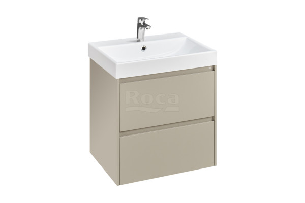 857613510 ONA модуль для раковины 600 мм, 585x450x565 мм, с 2 ящиками, бежево-серый матовый