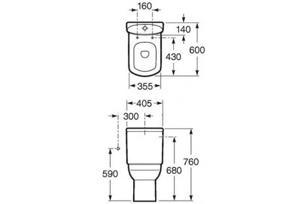 Бачок Roca Dama Senso Compacto 34151B000