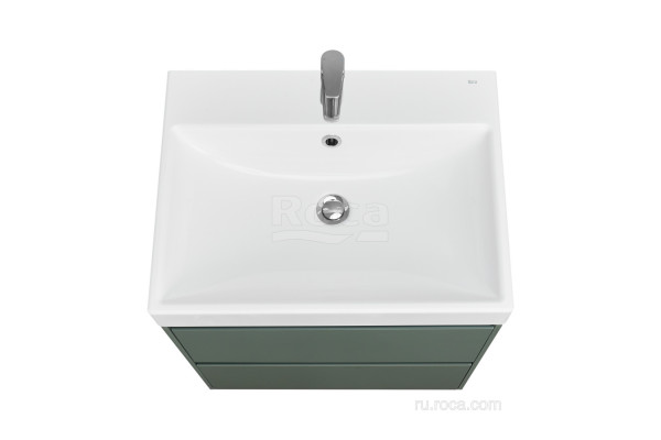 857613513 ONA модуль для раковины 600 мм, 585x450x565 мм, с 2 ящиками, зеленый матовый