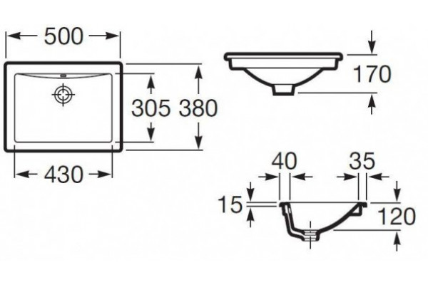 Раковина Roca Diverta 50x38 327114000