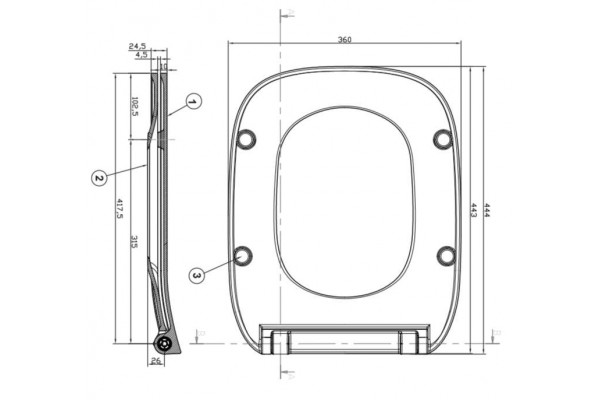 Крышка для чаши Roca Debba Soft Close, тонкая 8019D2003