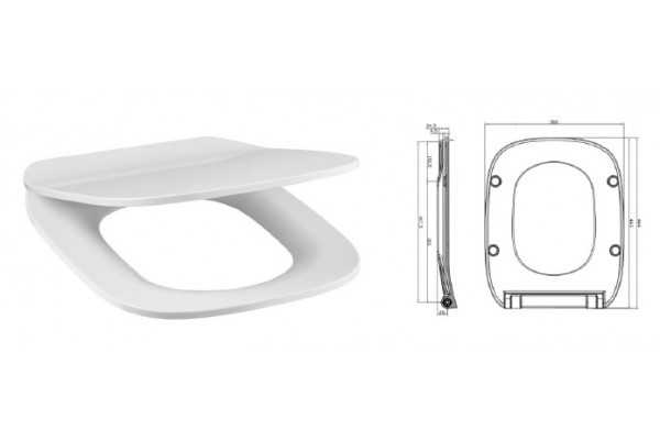 ПЭК Roca Debba Pack 893104970 подвесной унитаз Rimless + инсталляция + Slim сиденье дюропласт