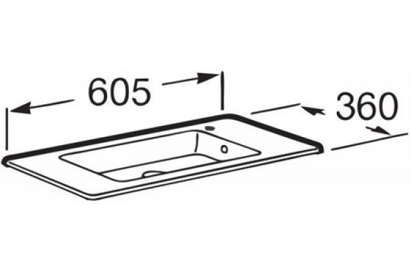 Раковина для мебели Roca Debba Unik 60x36 32799H000