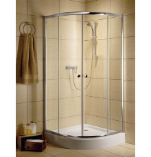 Душевой уголок Radaway Classic A 80x185 прозрачное стекло четверть круга, двери раздвижные
