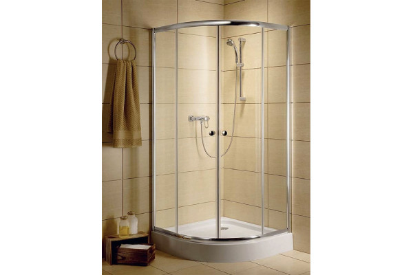 Душевой уголок Radaway Classic A 80x185 прозрачное стекло четверть круга, двери раздвижные