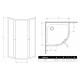 Душевой уголок Radaway Classic A 80x185 прозрачное стекло четверть круга, двери раздвижные